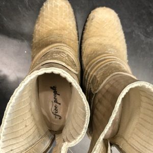 FreePeople Lexington Parchment Ankle Boots